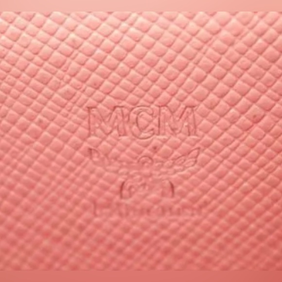 MCM Visetos Rabbit Zip Around Long Wallet Pink Interior EUC Canvas HOST PICK 🐰 - Picture 11 of 12